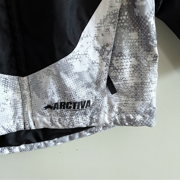 Arctiva Youth 10 Snow Jacket Black White Insulated Winter Coat Ski Snowboard - Picture 6 of 10